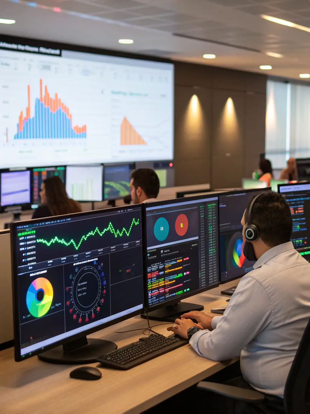 An image depicting an enterprise-level Windows application with complex data visualization and secure access controls, emphasizing Bentimes' capabilities in enterprise solutions.