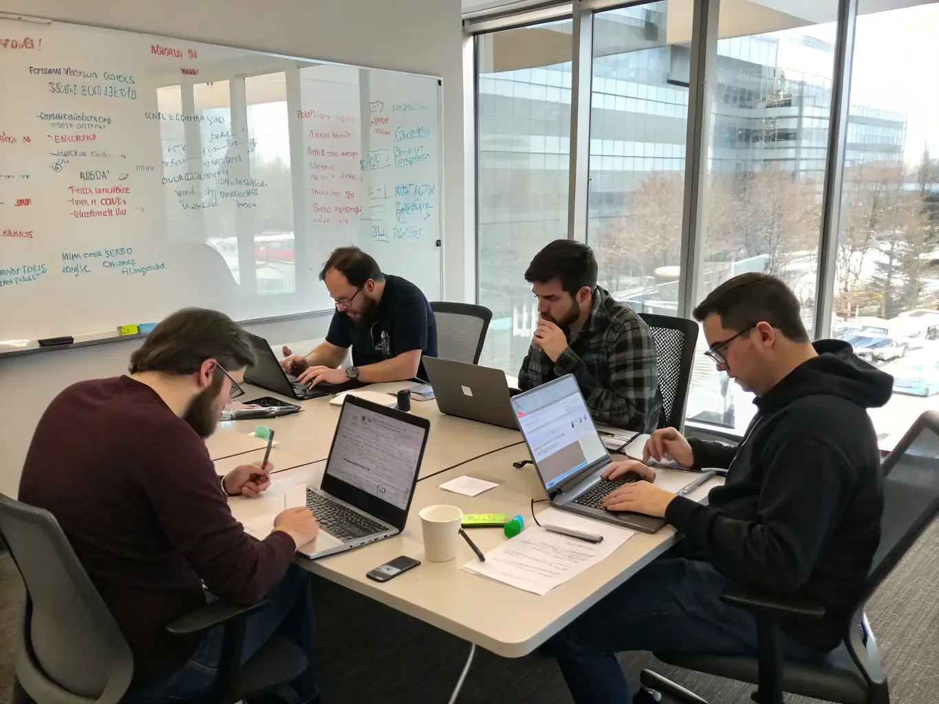 A team of experienced Windows app developers collaborating on a project, showcasing their expertise and dedication to quality.