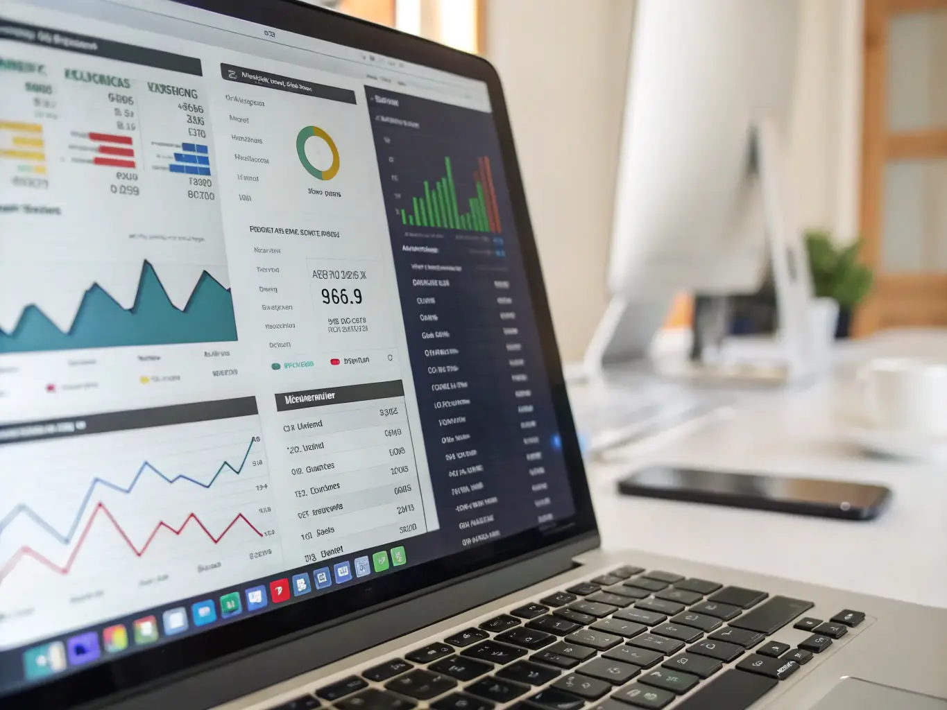 A screenshot of Bentimes' Financial Dashboard application, demonstrating its interactive data visualization and real-time analytics capabilities for corporate finance teams.